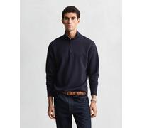 GANT Herren Leichtes Sacker Rib Sweatshirt mit Reißverschlusskragen (XL) EVENING Blau