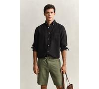GANT Regular Fit Garment Dyed Linen Shirt Black Schwarz XL