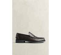 GANT Herren Lenkoxx Loafer aus Leder in Krokooptik (42) DARK Braun