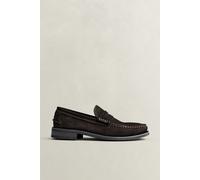 GANT Herren Lenkoxx Loafer aus Veloursleder (45) WEATHERot Braun