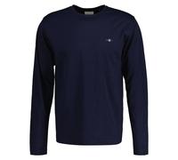 GANT Langarmshirt REG Shield LS Logo Baumwolle Blau S