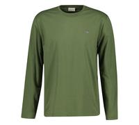 Longsleeve GANT "Longsleeve REGULAR SHIELD LONG SLEEVE 1er Pack", Herren, Gr. M, grün (grün (dry herb)), Obermaterial: 100% Baumwolle CO., Shirts (37630509-M) grün (dry herb)
