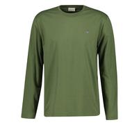 GANT Herren Longsleeve - REGULAR SHIELD LS, Shirt, Rundhals, Langarm, Baumwolle Grün (Dry Herb) XL