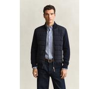 GANT Herren Materialmix Strickjacke mit Reißverschluss (L) EVENING Blau