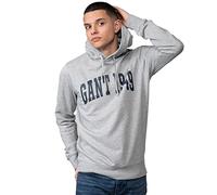 GANT Herren MD. Fall Hoodie Sweat Kapuzenpullover, Grey Melange, 4XL