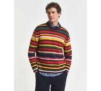 GANT Herren Mehrfarbig gestreifter Rundhalspullover (XXL) DEEP ORANGE
