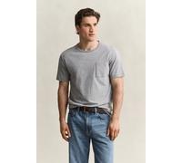 GANT Herren Meliertes T-Shirt (S) Grau MELANGE