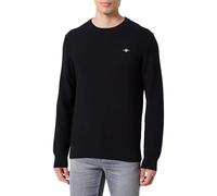 GANT Herren Micro Texture C-Neck Pullover, Black, 3XL