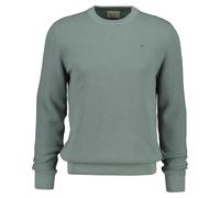GANT Strickpullover Micro Textured Cotton C-Neck Herren ceramic grau XXL 100% Baumwolle