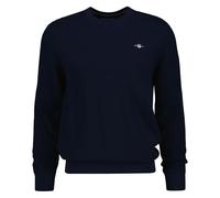 GANT - Rundhalspullover aus strukturierter Baumwolle Blau - Gr. - XXXL