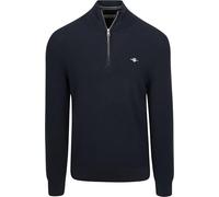 GANT Troyer Micro Textured Cotton Half Zip - 100% Baumwolle, Blau, Größe L