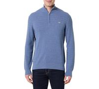 GANT Herren Mini Cable Half Zip Pullover, Denim Blue Melange, X-Large
