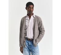 GANT Herren Mouliné Strickjacke aus Wollmix (XL) Braun Beige