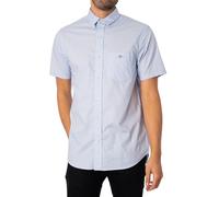 GANT Herren Normales, Kurzärmliges Popeline-Hemd, Light Blue, L