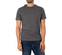 GANT Herren Normales Schild-T-Shirt, Anthracite Melange, S