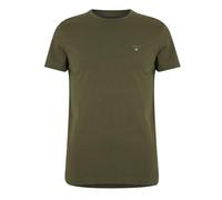 GANT T-Shirt aus Baumwolle mit Label-Detail in Oliv, Größe XXL