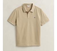 GANT Herren Poloshirt - REGULAR SHIELD, Kurzarm, Knopfleiste, Pique, Stickerei Beige (Oat) 3XL