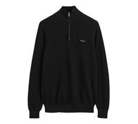 GANT Herren Pique-Strickpullover mit Zip-Kragen - COTTON PIQUE HALF ZIP, Baumwolle Schwarz 3XL
