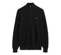 GANT Herren Pique-Strickpullover mit Zip-Kragen - COTTON PIQUE HALF ZIP, Baumwolle Schwarz / 5XL 5XL Schwarz