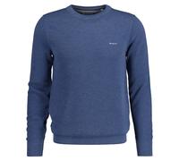 GANT Herren Pique-Strickpullover, Rundhals - COTTON PIQUE C-NECK, Baumwolle XXXL Blau