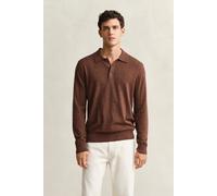 GANT Herren Polopullover aus Baumwollmix-Flammgarn (S) HAZELNUT MELANGE