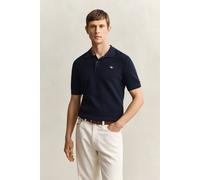 GANT Herren Polopullover aus strukturierter Baumwolle (M) EVENING Blau