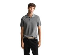 GANT Regular Fit Poloshirt Kurzarm grau