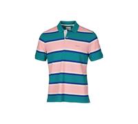 Poloshirt GANT "MULTISTRIPE", Damen, Gr. XL, aqua blau, Piqué, Obermaterial: 100% Baumwolle, normal normal, Rippbündchen, Shirts (55144165-XL) aqua blau