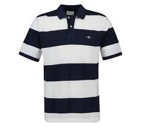 Gant Herren Poloshirt - Block Stripe Polo, Kurzarm, Knopfleiste, Logo, gestreift Blau (Evening Blue) 4XL