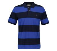 GANT Herren Poloshirt - BLOCK STRIPE POLO, Kurzarm, Knopfleiste, Logo, gestreift Blau (Rich Blue) 5XL