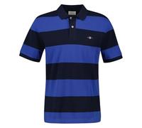 GANT Herren Poloshirt - BLOCK STRIPE POLO, Kurzarm, Knopfleiste, Logo, gestreift Blau (Rich Blue) M