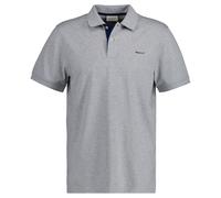 GANT Herren Poloshirt - REGULAR CONTRAST PIQUE RUGGER, Knopfleiste, Cotton Stretch M Grau