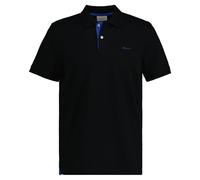 GANT Herren Poloshirt - REGULAR CONTRAST PIQUE RUGGER, Knopfleiste, Cotton Stretch Schwarz L