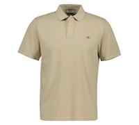 GANT Herren Poloshirt - REGULAR SHIELD, Kurzarm, Knopfleiste, Pique, Stickerei Beige (Oat) L