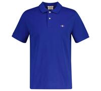 GANT Herren Poloshirt - REGULAR SHIELD, Kurzarm, Knopfleiste, Pique, Stickerei Blau (Crisp Blue) / L L Blau