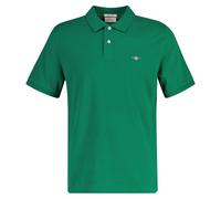GANT Herren Poloshirt - REGULAR SHIELD, Kurzarm, Knopfleiste, Pique, Stickerei Grün (Wild Green) L