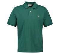 GANT Herren Poloshirt - REGULAR SHIELD, Kurzarm, Knopfleiste, Pique, Stickerei Grün (Woody) 5XL