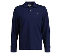 Gant Herren REG Shield LS Pique Rugger Polohemd, Evening Blue, Standard