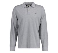 GANT Herren Poloshirt - REGULAR SHIELD LONGSLEEVE PIQUE RUGGER, Langarm, Logo Grau M