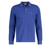 GANT Herren Poloshirt - REGULAR SHIELD LONGSLEEVE PIQUE RUGGER, Langarm, Logo Blau (Rich Blue) 2XL