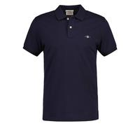 Poloshirt GANT "SLIM SHIELD SS PIQUE POLO" Gr. XXXL, blau (evening blue) Herren Shirts Kurzarm mit Logostickerei auf der Brust (35733062-XXXL)