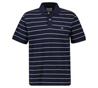 Gant Herren Poloshirt - Striped Polo, Kurzarm, Knopfleiste, Logo, gestreift Blau (Evening Blue) M