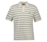 GANT Herren Poloshirt - STRIPED POLO, Kurzarm, Knopfleiste, Logo, gestreift Weiß (Cream) / 5XL 5XL Elfenbein
