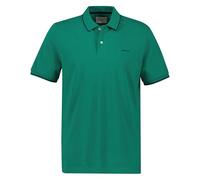 GANT Herren Poloshirt - TIPPING PIQUE RUGGER, Kurzarm, Knopfleiste, Logo, uni Grün (Deep Green) 2XL