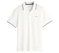 GANT Herren Poloshirt - TIPPING PIQUE RUGGER, Kurzarm, Knopfleiste, Logo, uni XXL Weiß