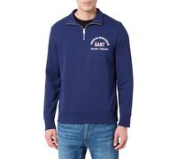 GANT Herren Printed Graphic Half Zip Sweatshirt, Persian Blue, 3XL