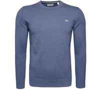GANT Regular Fit Strickpullover Rundhalsblau, Einfarbig