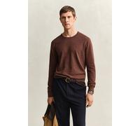 GANT Cotton/Linen Slub Knitted Sweater Hazelnut Melange Braun L