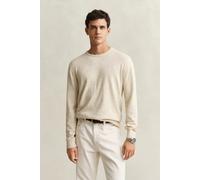GANT Strickshirt mit Rundhalsausschnitt Offwhite Größe L
