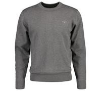 GANT Rundhalspullover CLASSIC COTTON C-NECK – 100% Baumwolle, meliert – Damen 5XL dunkelgrau melange